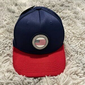 PGA Tour Golf Cap - Premium Adjustable Strap Back Hat in Classic Blue